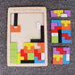 Casse-Tête Tetris en Bois – Puzzle Éducatif Coloré pour Enfants et Adultes, Jeu de Logique et Réflexion