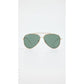 Lunettes de soleil homme aviateur – Monture dorée fine et verres verts polarisés style vintage