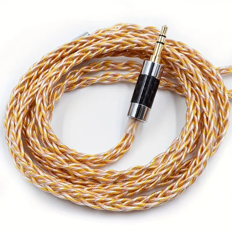 Câble Audio Tressé Jack 3.5mm Haute Qualité – Compatible Casques et Écouteurs KZ