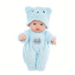 Poupées bébés 20 cm en peluche rose et bleue avec bonnet ours – Jouet doux et réaliste pour enfants