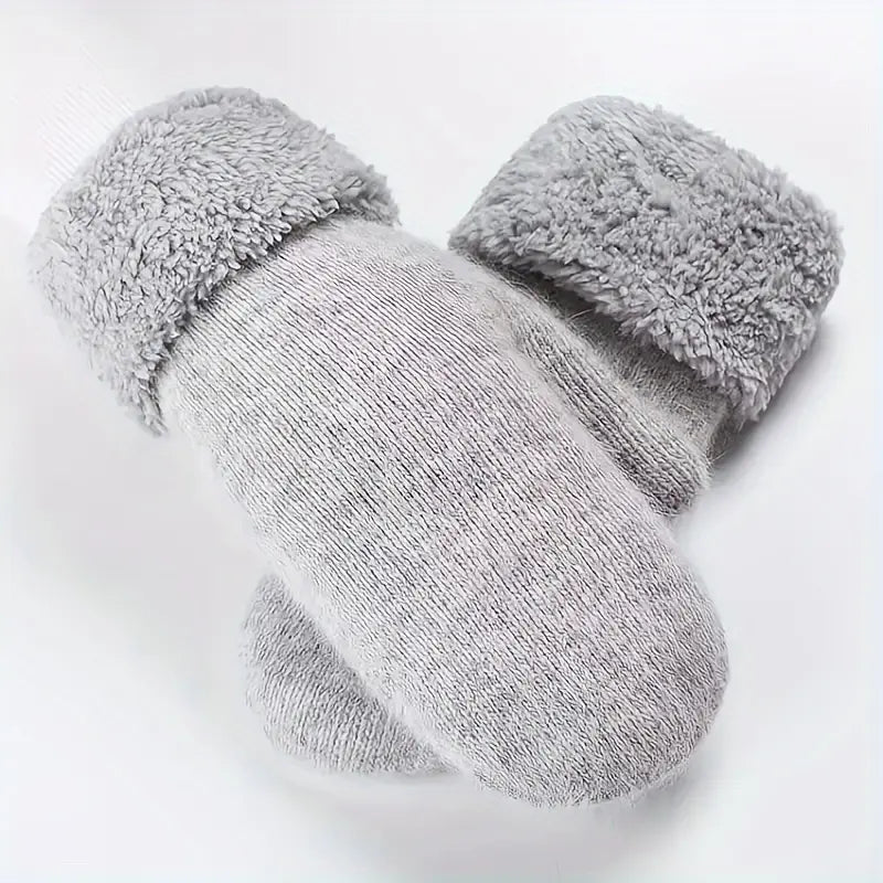 Moufles homme en laine polaire – Gants d’hiver chauds et confortables pour le froid