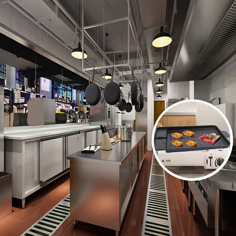 Plancha barbecue portable antiadhésive – Plaque de cuisson idéale pour camping, pique-nique et cuisine d’extérieur