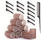 Kit Bigoudis Auto-Agrippants – 12 Rouleaux Volume + 12 Pinces + Peigne à Queue