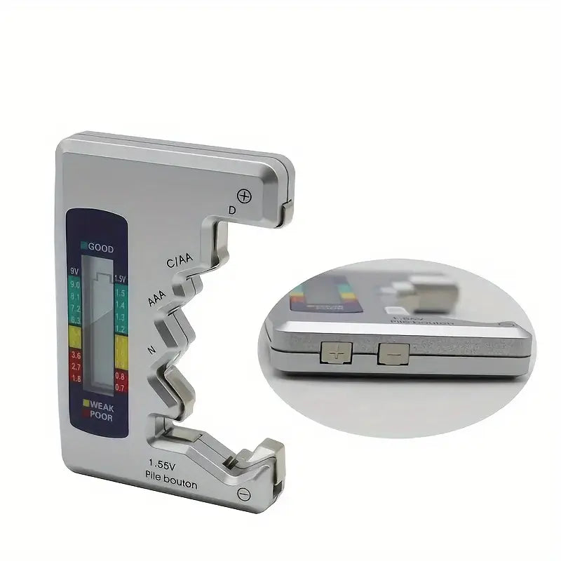 Testeur Universel de Piles et Batteries – Contrôleur de Charge pour AA, AAA, 9V et Piles Bouton