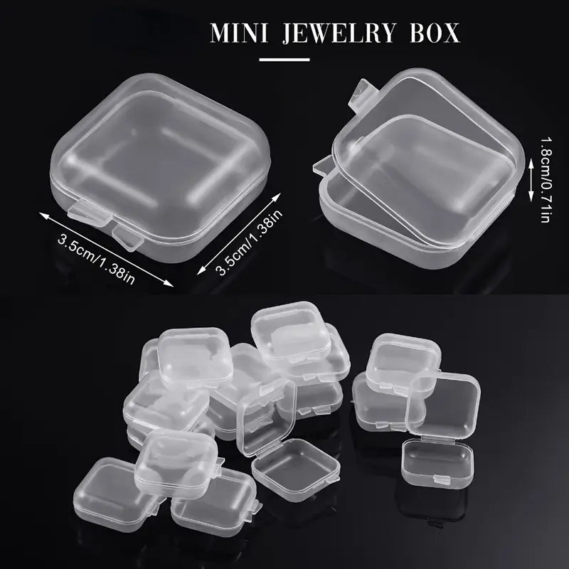 Boîtes de Rangement Transparentes pour Bijoux et Perles – Mini Contenants Plastique Individuels pour Stockage et Organisation