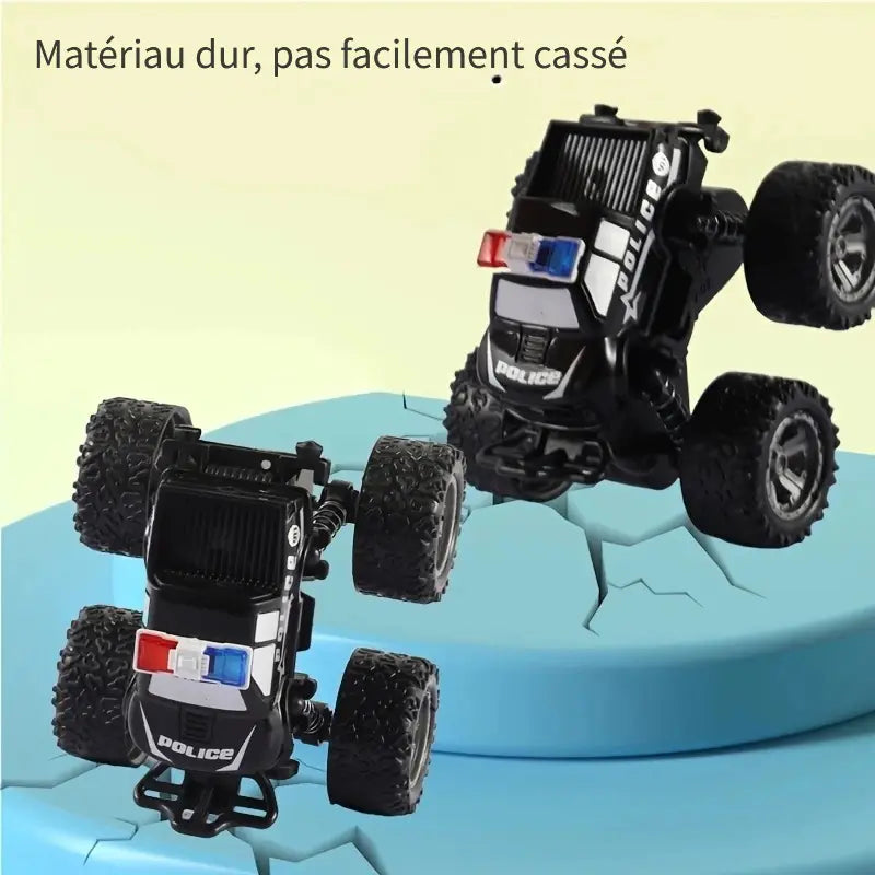 Voiture de police monster truck jouet – Véhicule tout-terrain pour enfants avec roues larges et design réaliste