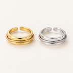Bague Anti-Stress Ajustable Femme – Bijou Fidget Rotatif Doré ou Argenté