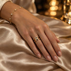 Bague Anti-Stress Ajustable Femme – Bijou Fidget Rotatif Doré ou Argenté