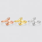 Bague Câlin Ajustable en Argent 925 – Deux Mains Enlacées
