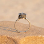 Bague Fleur de Lotus à Roue Tournante, Taille Ajustable, Bijou Porte-Bonheur