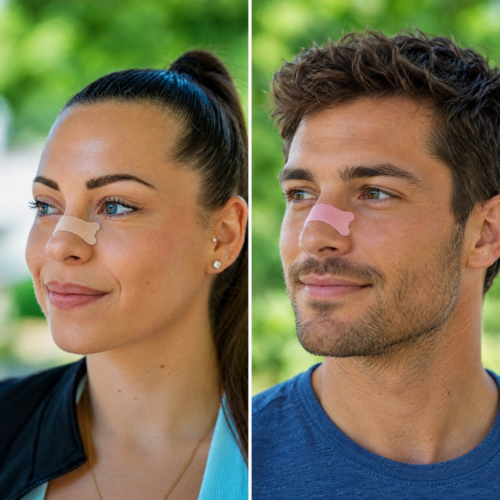 Bandes Nasales Respiration Nuit – Patchs Nez Hypoallergéniques x20