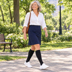 Bas de Contention à Fermeture Éclair – Enfilage Facile et Maintien des Jambes