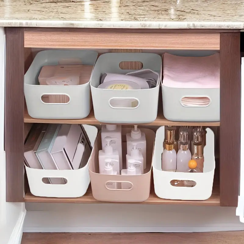 Lot de 10 Bacs de Rangement en Plastique avec Poignées – Organisation Pratique pour Magasins et Espaces de Stockage