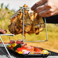 Support de cuisson pour pilons de poulet – Grille barbecue et four en acier inoxydable pliable