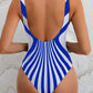 Maillot de bain une pièce illusion optique – Effet ventre plat et look rétro chic
