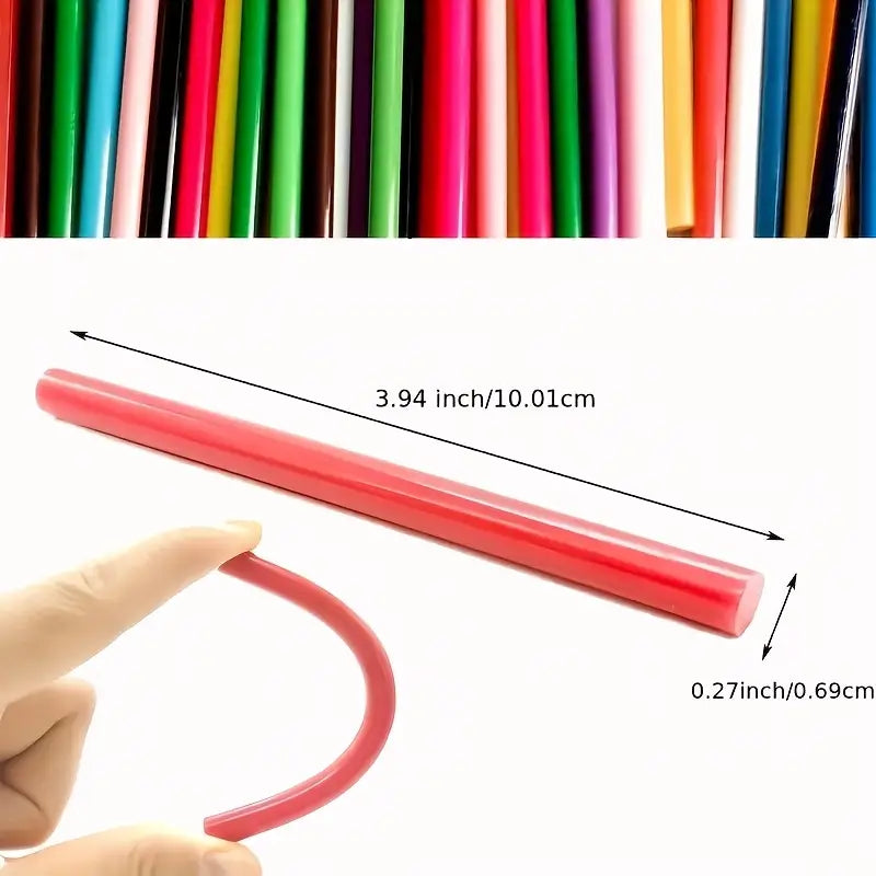 Bâtons de Colle Thermofusible Colorés – Adhésifs Haute Qualité pour Pistolet à Colle – DIY, Réparations et Loisirs Créatifs