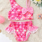 Maillot de bain fille deux pièces – Bikini fun imprimé donuts colorés