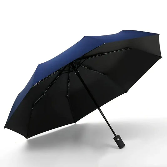 Parapluie pliable noir  Compact, résistant au vent et imperméable