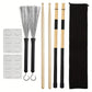 Kit Complet de Baguettes pour Batterie – Baguettes Classiques, Balais Métal, Hot Rods et Accessoires avec Housse de Transport