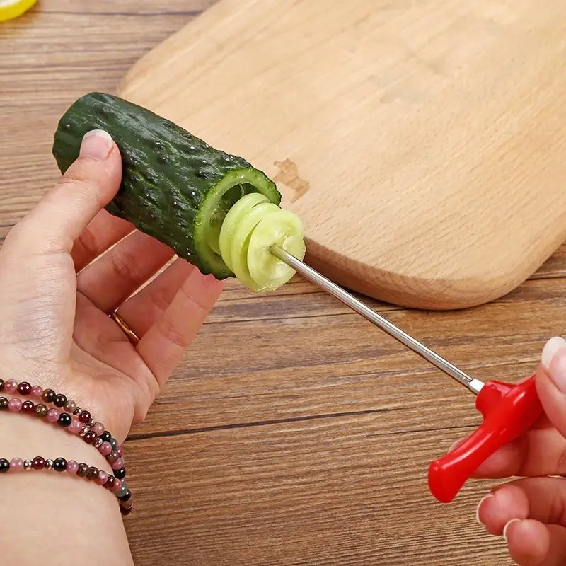 Spiraleur de Légumes Manuel – Ustensile Créatif pour Découpe en Torsade de Concombre, Carotte et Radis