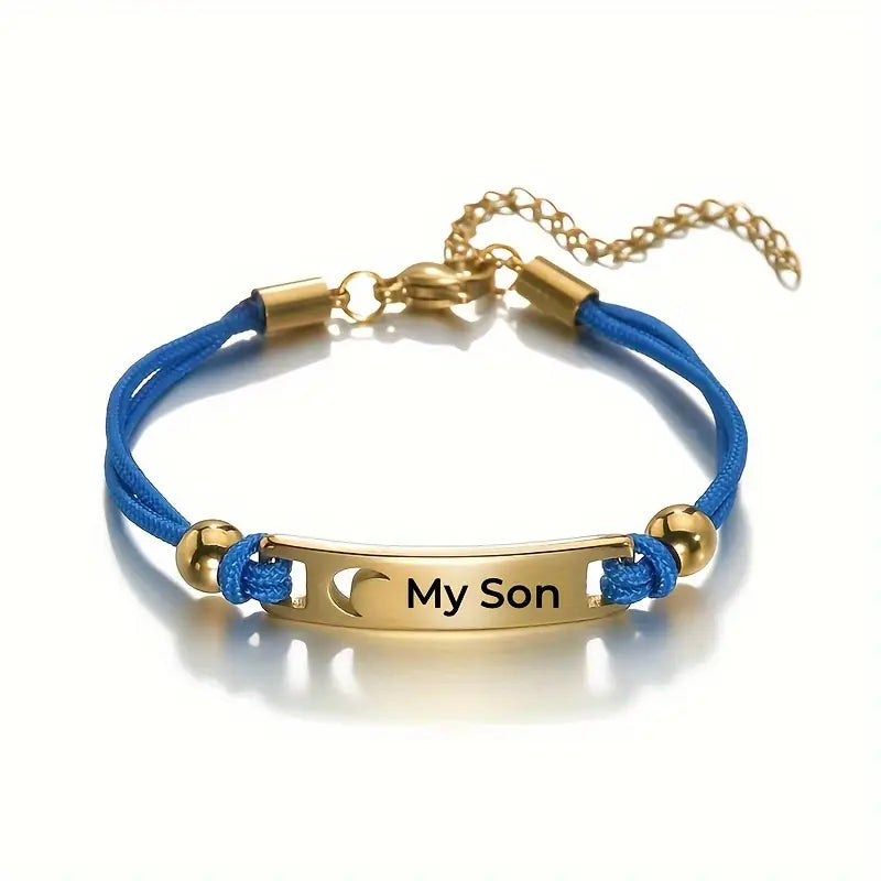 Bracelet Enfant Personnalisé avec Prénom – Bijou Fantaisie Doré et Cordon Rose