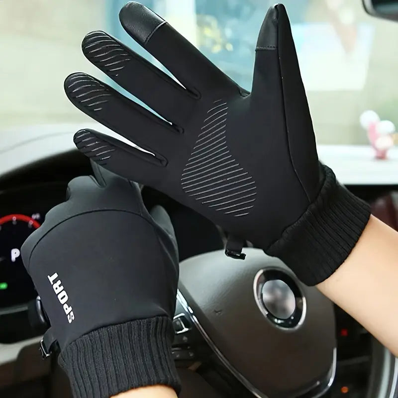 Gants tactiles homme hiver – Antidérapants, coupe-vent et résistants au froid pour sport et plein air