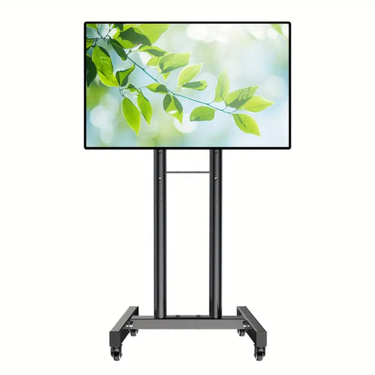 Support TV mobile sur roulettes – Meuble RV réglable pour écran plat