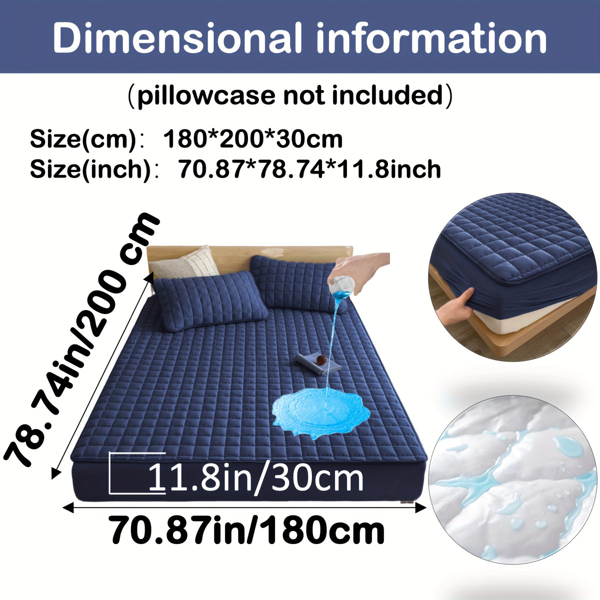 Protège-Matelas Matelassé Imperméable Grand Bonnet