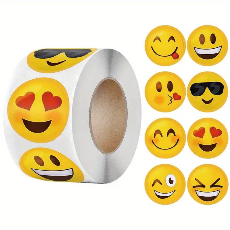 Autocollants Emoji Amusants – Stickers Décoratifs Étanches pour Tasses, Cahiers, Téléphones et Papeterie