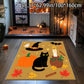 Tapis Halloween Citrouille et Chat Noir