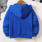 Sweat à capuche garçon bleu – Haut tendance avec imprimé Rubik’s Cube coloré, confortable et stylé