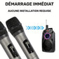 Microphones Sans Fil UHF – Micros Professionnels avec Récepteur Jack pour Karaoké, Concerts et Événements