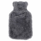 Bouillotte peluche à housse fausse fourrure douce, 600 ml ou 1800 ml