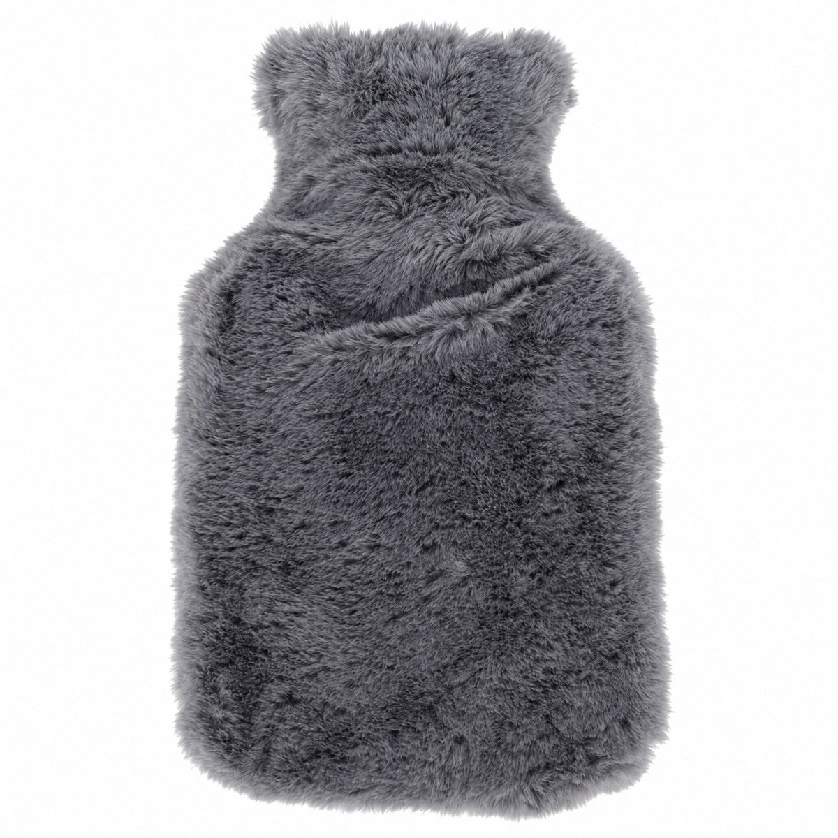 Bouillotte peluche à housse fausse fourrure douce, 600 ml ou 1800 ml