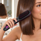 Brosse Chauffante Sans Fil pour Cheveux Courts – Lissage et Coiffage Rapide