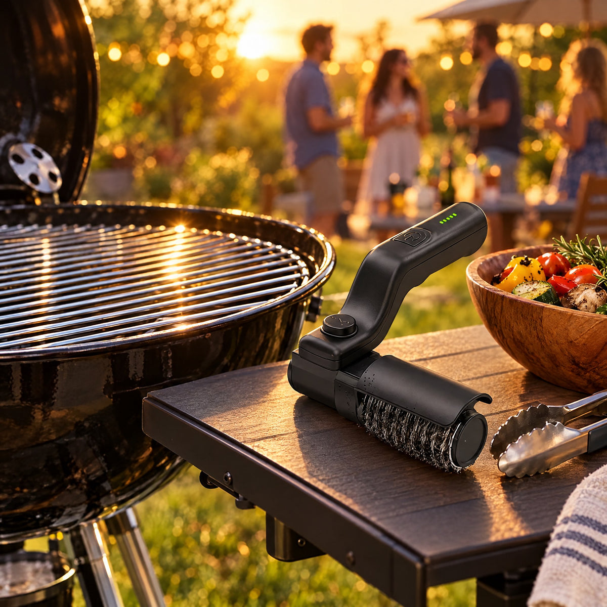 Brosse Électrique pour Grille de Barbecue Sans Fil – Tête Rotative, USB-C