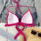Haut de Bikini Femme Triangle – Coloris, Style Minimaliste à Nouer dans le Dos