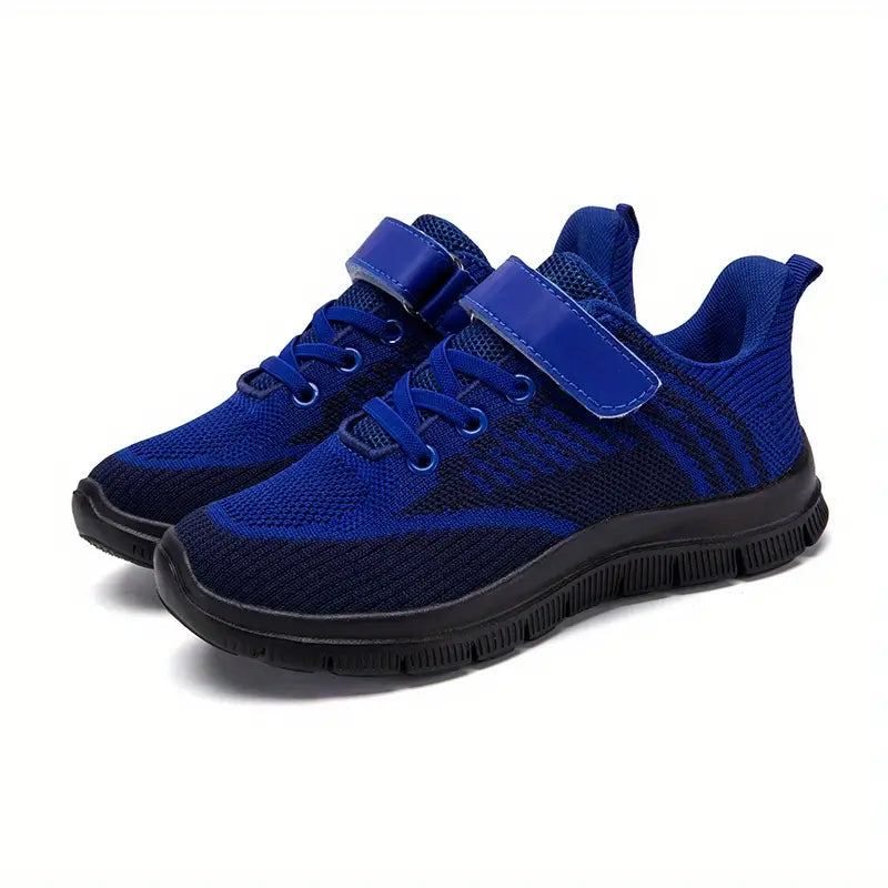 Baskets fille rouge et noir – Chaussures de sport légères en maille respirante avec semelle antidérapante