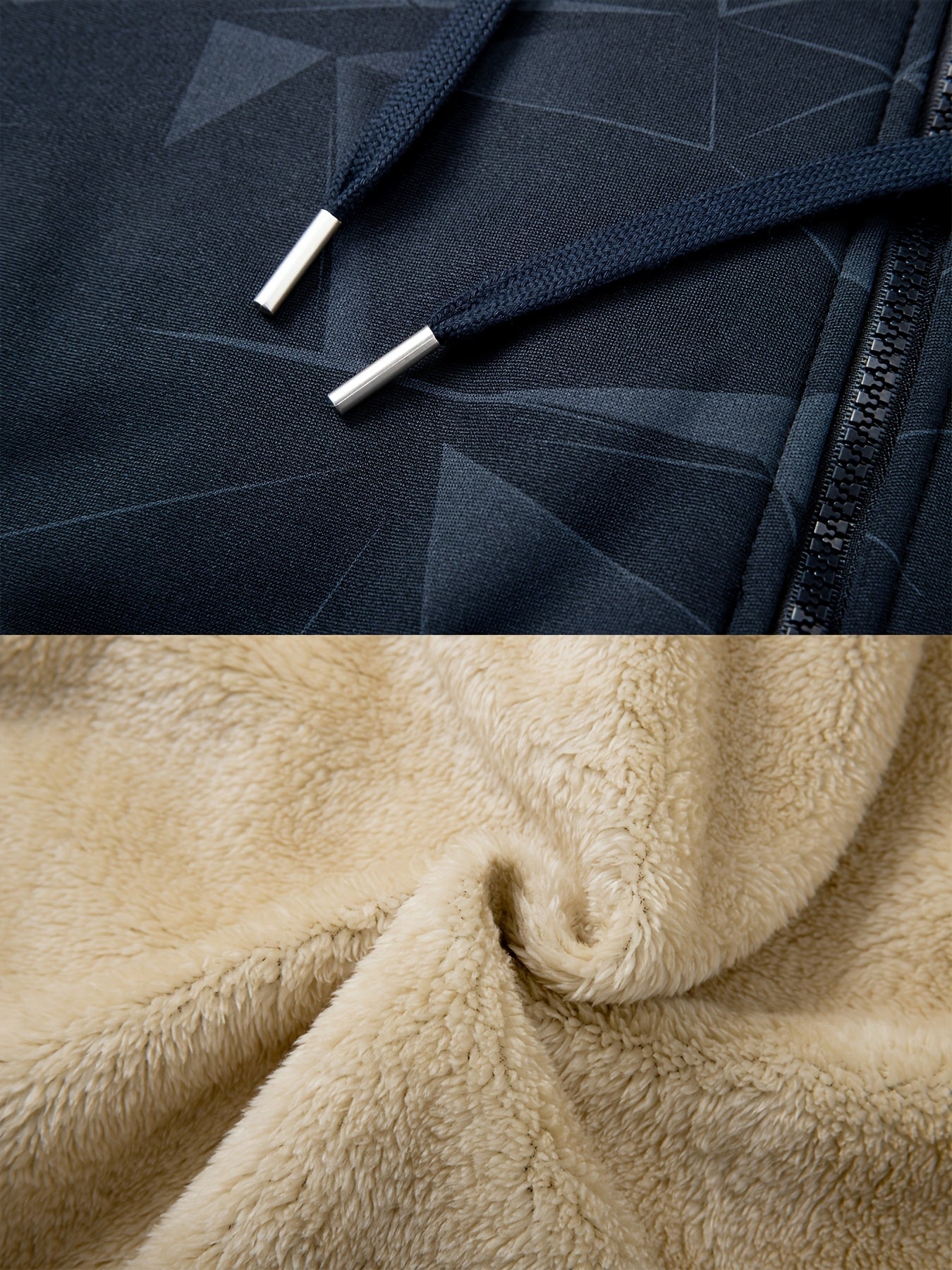 Manteau Épaissi en Polaire à Capuche pour Homme