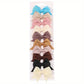 Lot de 10 Barrettes Nœud Colorées en Tissu