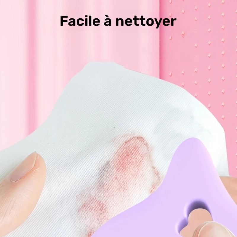 Gua Sha Visage en Silicone – Accessoire Massage Beauté avec Motif Cœur, Anti-Rides & Relaxation