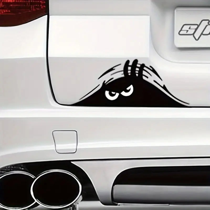 Autocollant Voiture Monstre Drôle – Sticker Regard qui Espionne, Décoration Originale Pare-Chocs et Coffre