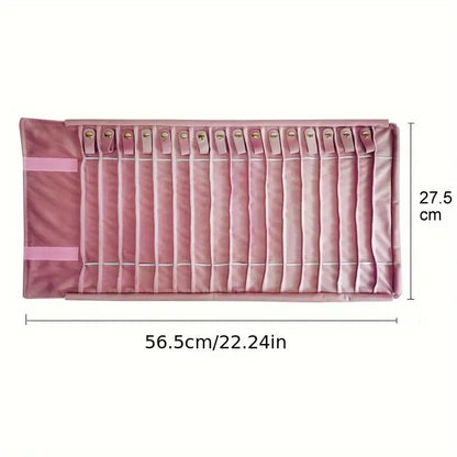 Trousse de Rangement pour Pinceaux et Outils – Étui en Tissu avec Boutons Pression, Multi-Couleurs