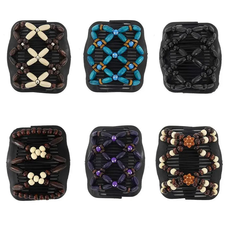 Peigne magique cheveux perles bleues – Accessoire coiffure femme pratique et élégant