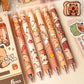 Set de 6 stylos gel Capybara – Stylos mignons à encre noire pour l’écriture, dessin et prise de notes