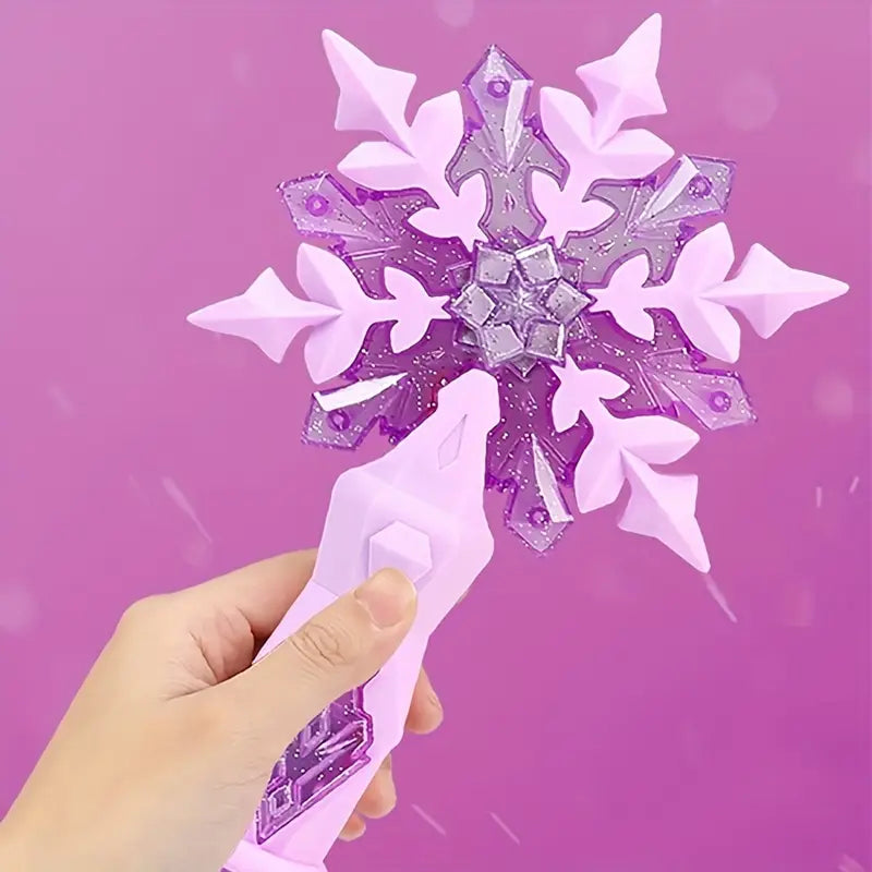 Baguette magique lumineuse flocon de neige – Accessoire déguisement princesse et fée