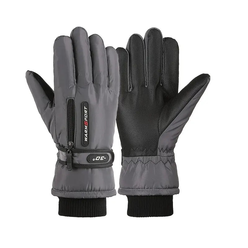 Gants de ski homme imperméables et chauds – Gants d’hiver anti-froid avec grip antidérapant