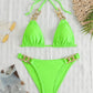 Bas de bikini à maillons dorés – Coupe échancrée et détails glamour pour un été éclatant
