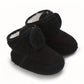Chaussons bébé fille hiver en laine chaude – Bottines souples antidérapantes