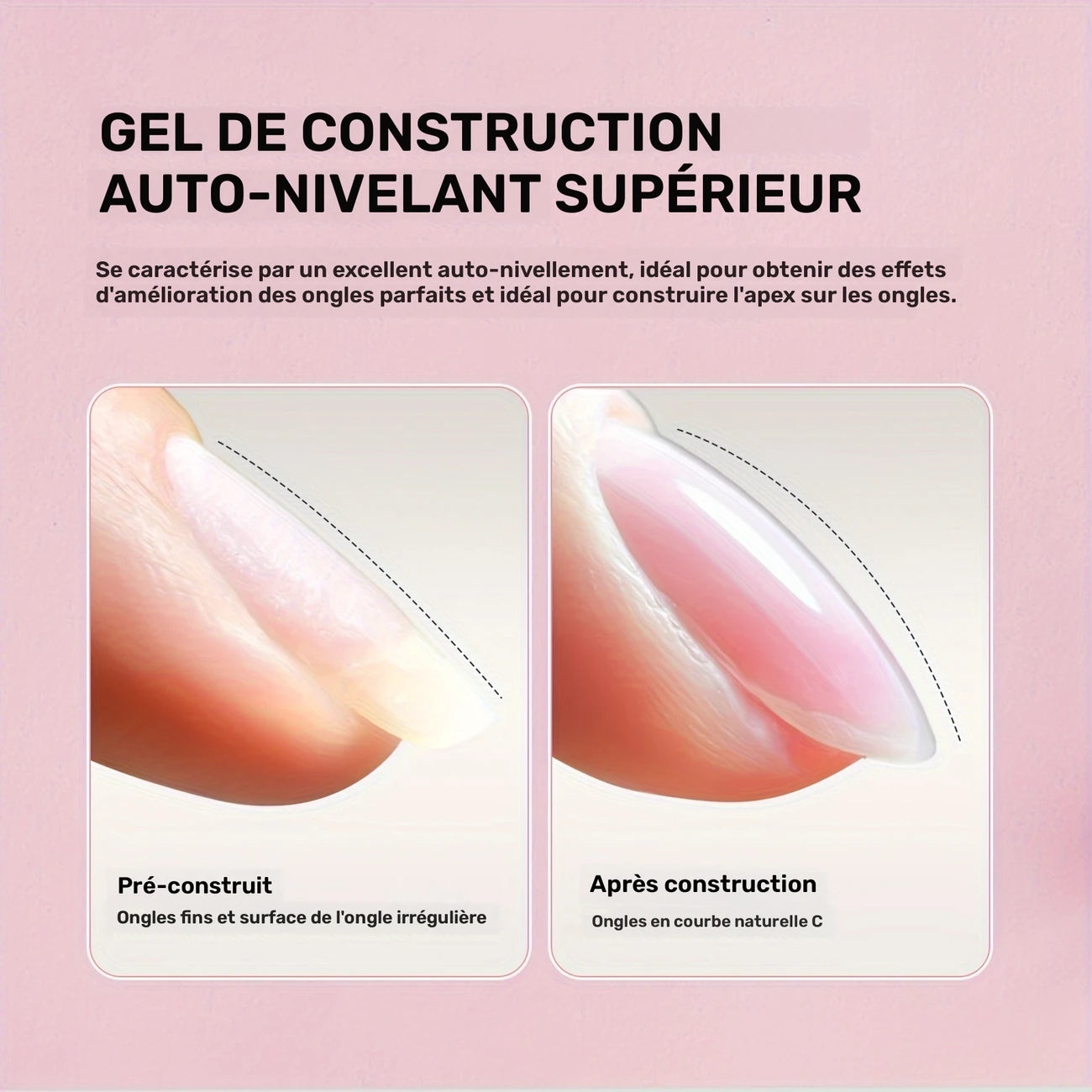 Gel de Construction Ongles Transparent AOKITEC 60g – Builder Gel Professionnel pour Extensions et Renforcement